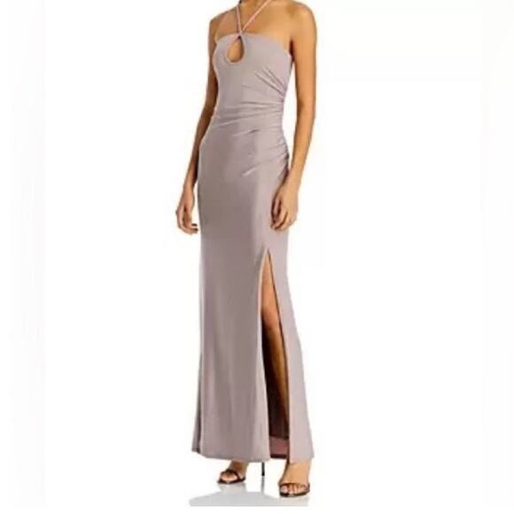 Aqua Lavender Keyhole Halter Maxi Dress Sz M NWT - Picture 1 of 13